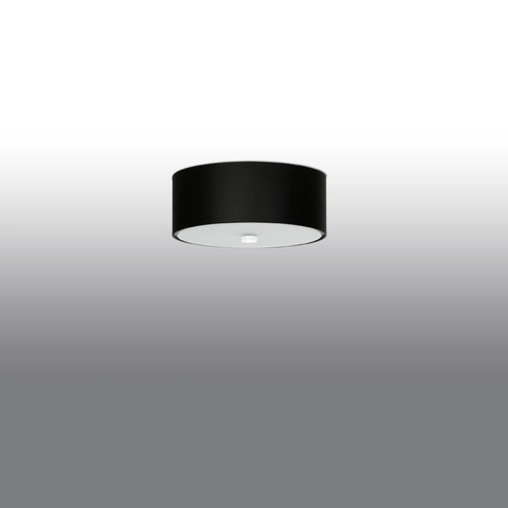 Plafoniera soffitto rotonda nera Ø30 GRADUS 3xE27 Pure