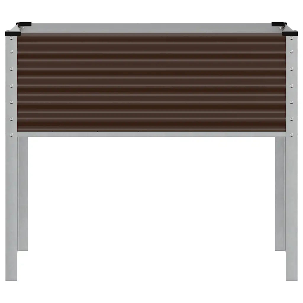 Fioriera da giardino marrone 100x45x90 cm in acciaio 4008971