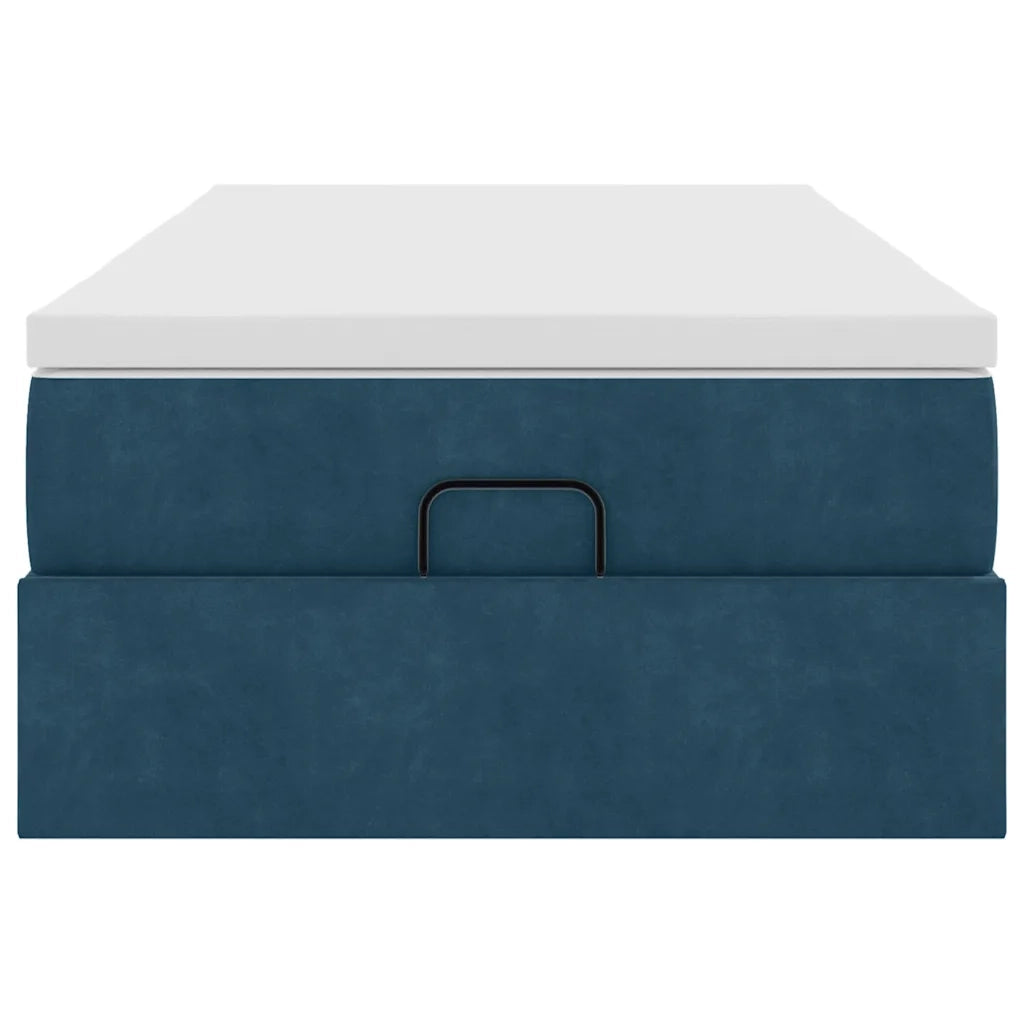 Struttura Letto Pouf con Materasso 90x200 cm in Velluto 3311163