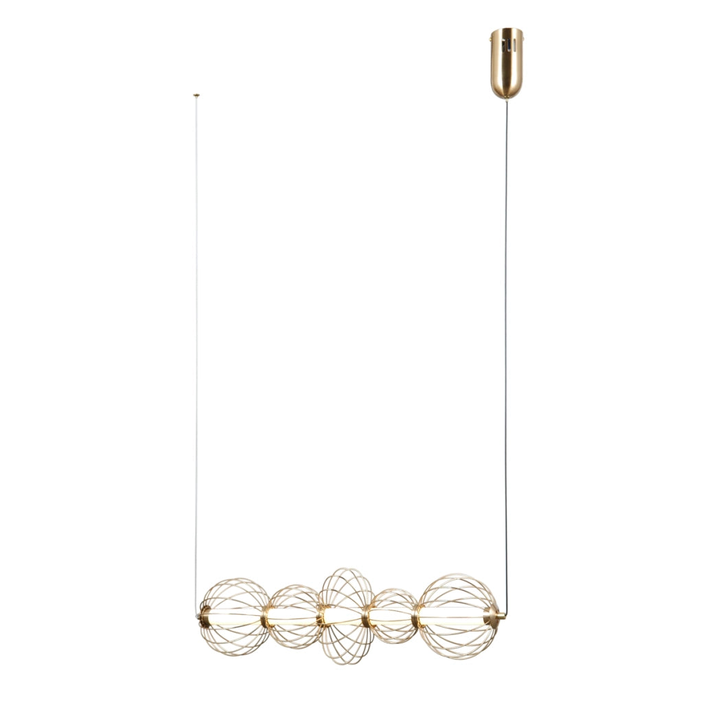 Lampada a sospensione RABEL oro tubolare LED 18W Italux