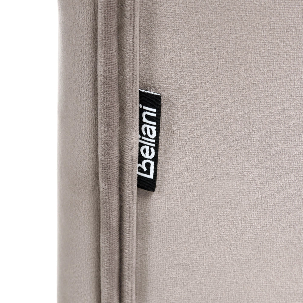 Set di 2 Sedie da Pranzo Tessuto Velluto Grigio Glam Design Moderno Gambe in Legno Nero