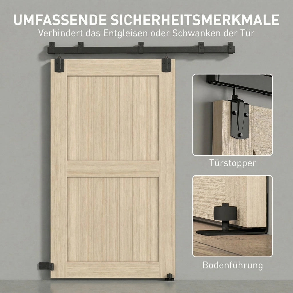 Set Scorrevoli per Porte Armadio ¨C Zephmum ¨C 183 cm Nero