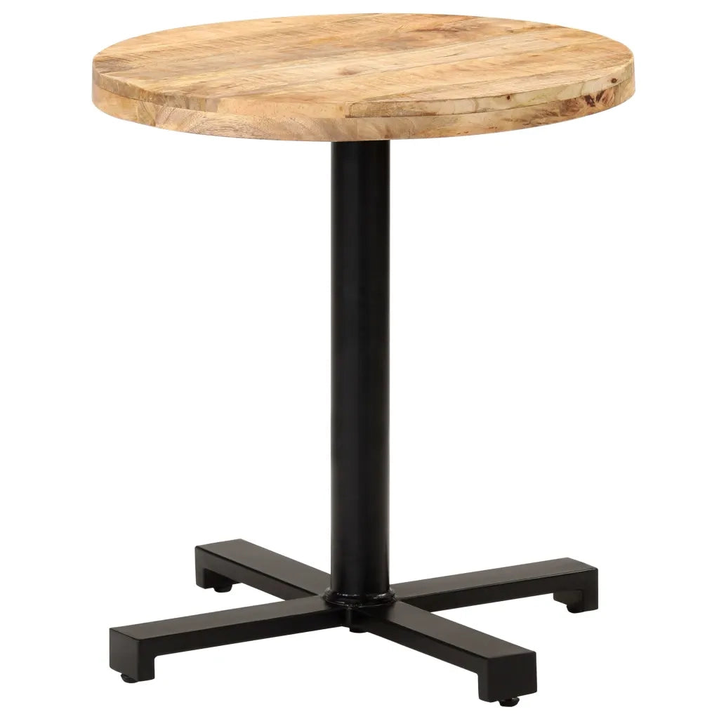 Tavolino da Bistrot Rotondo Ø70x75 cm in Legno di Mango Grezzo 320267