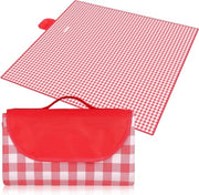 Pavillon da bagno impermeabile - 200 x 200 cm - materasso con cinturino - trasportabile e ripiegabile - tappeto esterno per viaggi festival camping parco picnic spiaggia - rosso e bianco