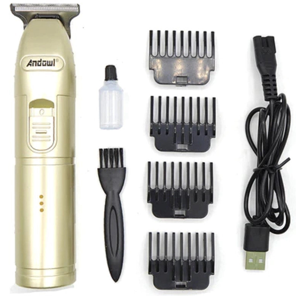 Trade Shop - Rasoio Professionale 4 Testine Di Taglio Silenzioso Clipper Q-xt12 Ricaricabile -