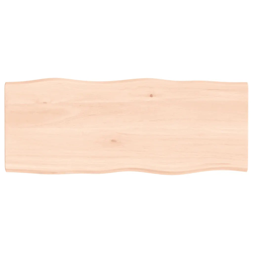 Piano per Tavolo 100x40x2 cm in Rovere Non Trattato Bordi Vivi 363881
