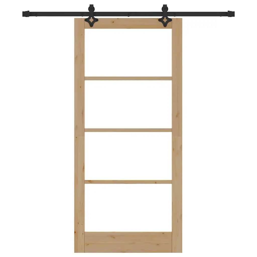 Porta scorrevole ORKDAL Naturale e Nero 93 x 202 cm 3332175