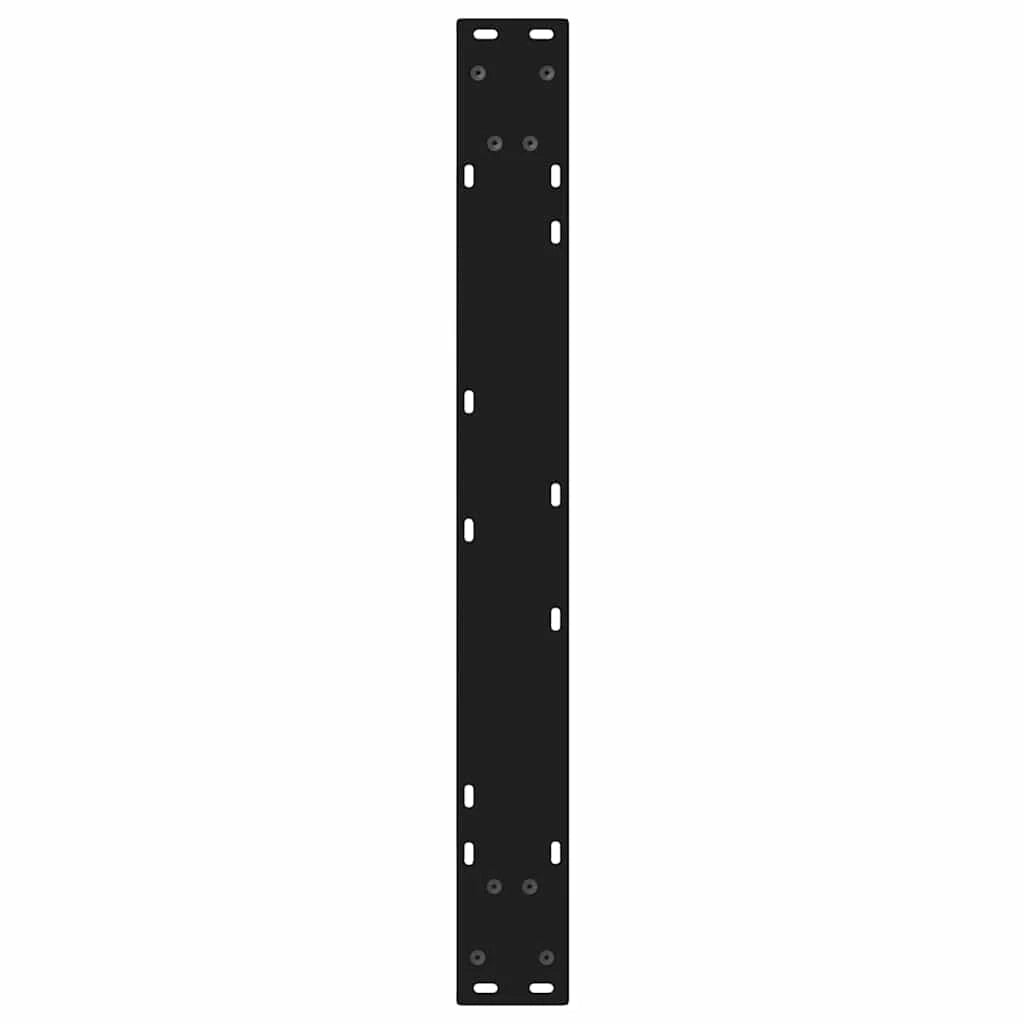 Set di 2 gambe moderne regolabili per tavolo da pranzo 80 x 72-73,3 cm in acciaio nero 02_0057014
