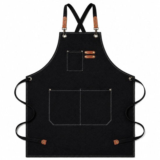 Schort per Barbecue/Restaurant - Materiale Oxford-Lite - 3 Tasche - Ideale per Uomo/Donna - Infrangibile e Seco in Breve Tempo