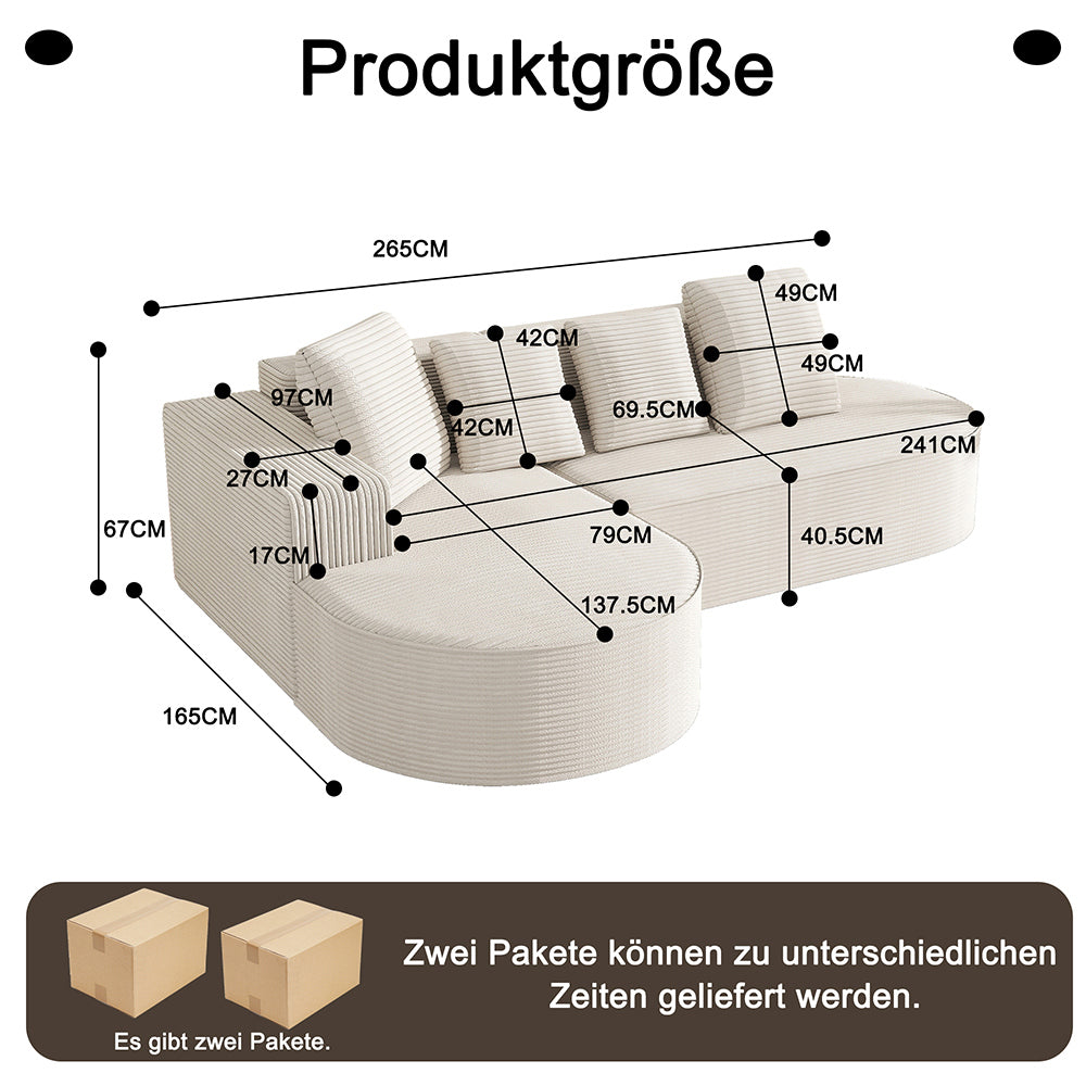 Divano modulare Cloud (L) - Xylo - Schiuma ad alta resilienza, design contemporaneo