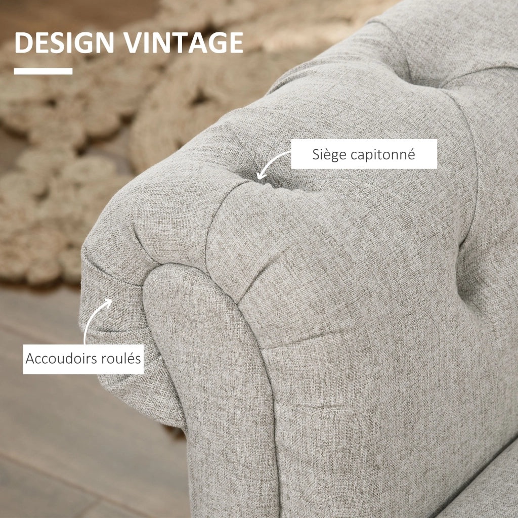 Divano a due posti con contenitore ¨C zephmum ¨C grigio 146.5x49x72 cm