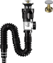 Sifone con impianto di scarico, chiusura di scarico vasca da bagno, sifone per vasca da bagno, sifone per lavello cucina spazievenditore, 300-955 mm espandibile