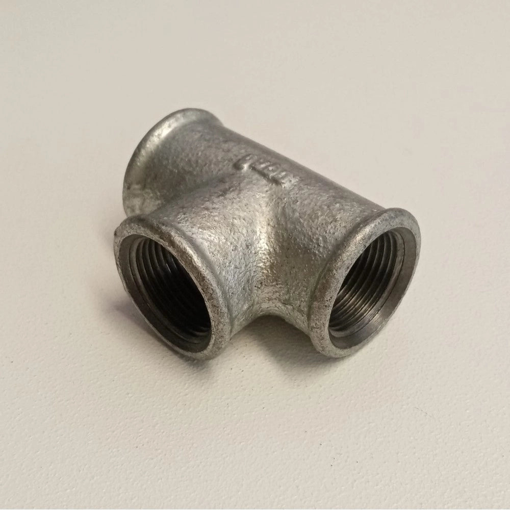 Raccordo fff 1'' tee t ghisa zincata malleabile raccordo di connessione a 3 vie