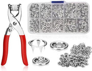 Set di viti a pressione 100 pezzi - Viti a pressione metalliche 9,5 mm - Viti a pressione con becco - Viti a pressione per DIY - Viti per borse da abbigliamento - Inclusa scatola - Viti a pressione
