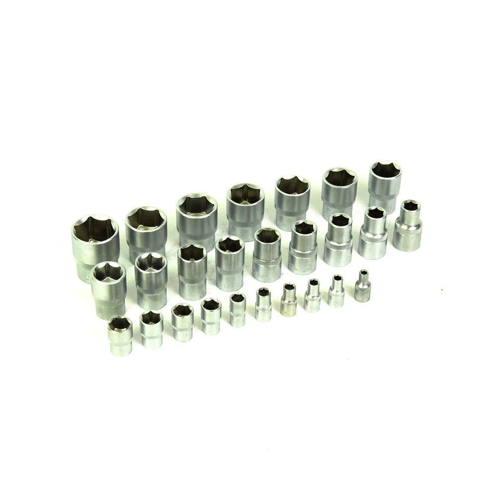 Trade Shop - Valigia Set Chiavi A Bussola 73 Pezzi 1/2" 1/4" Chiavi A Cricchetto Reversibili -