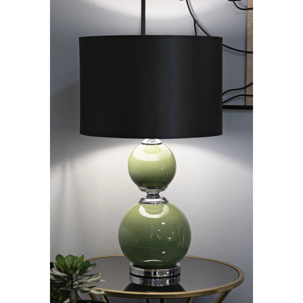 Lampada da Tavolo VKH177, Verde, Metallo, 38x38x65 cm
