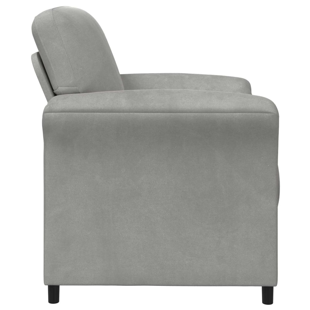 Divano 1 posto Grigio Chiaro 88 x 83 x 95 cm Velluto 42033925