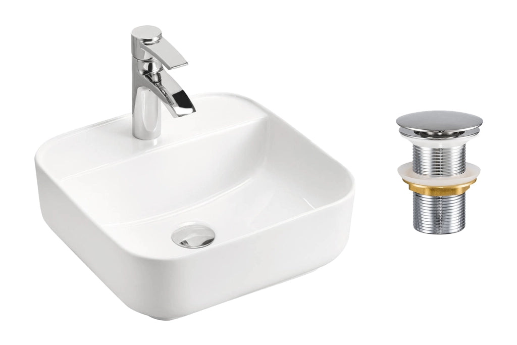 Set lavabo con tappo click-clack Lavabi da appoggio 40 x 1401 x 40 cm
