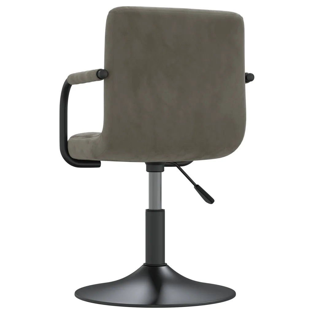 Sedie da Pranzo Girevoli 6 pz Grigio Chiaro in Velluto 3087930
