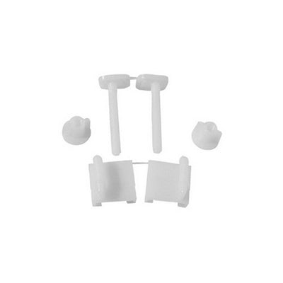 COPPIA SUPPORTI PER SEDILI IN PVC CON VITI IN PLASTICA- Bianco- GOPLA- pezzi 1