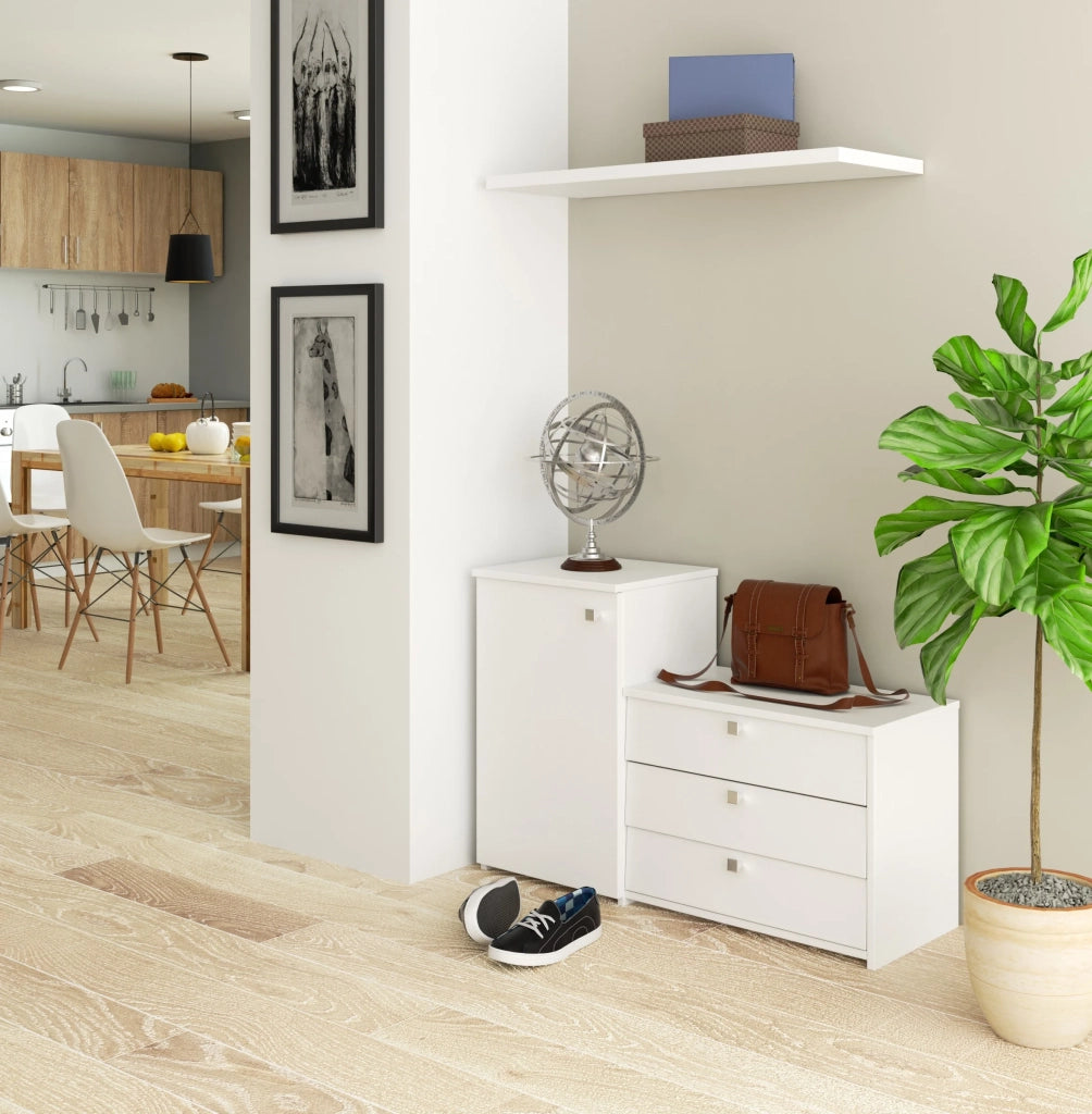 Scarpiera AKORD S16 Bianco 98,4 cm 4 ante 98,4x33x68 cm