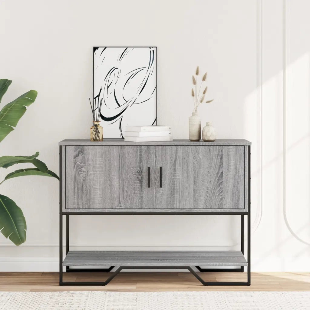 vidaXL Tavolo Consolle Grigio Sonoma 100x35x74,5 cm in Truciolato