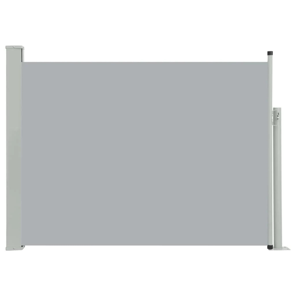 Tenda da sole laterale retrattile/schermo privacy per patio giardino terrazza balcone 120 x 500 cm grigio 02_0007224