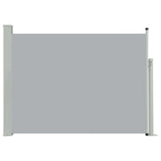 Tenda da sole laterale retrattile/schermo privacy per patio giardino terrazza balcone 120 x 500 cm grigio 02_0007224