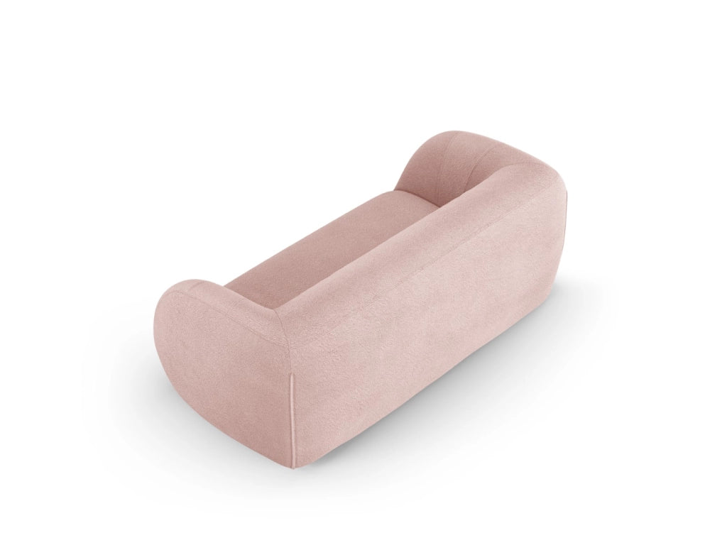 Cosmopolitan Design - Divano "Essen" 2 posti in bouclé rosa cipria 