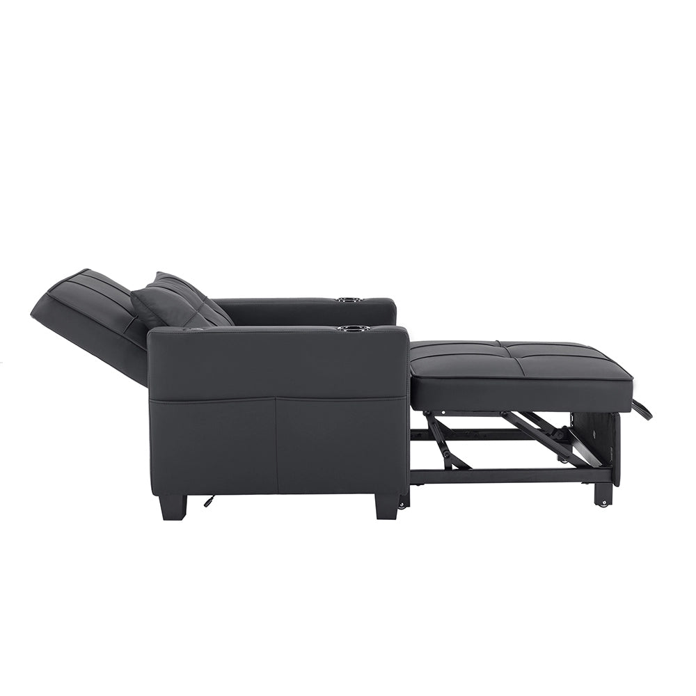 Divano letto 3 in 1 - Xylo - con porta-bicchieri e USB compatto