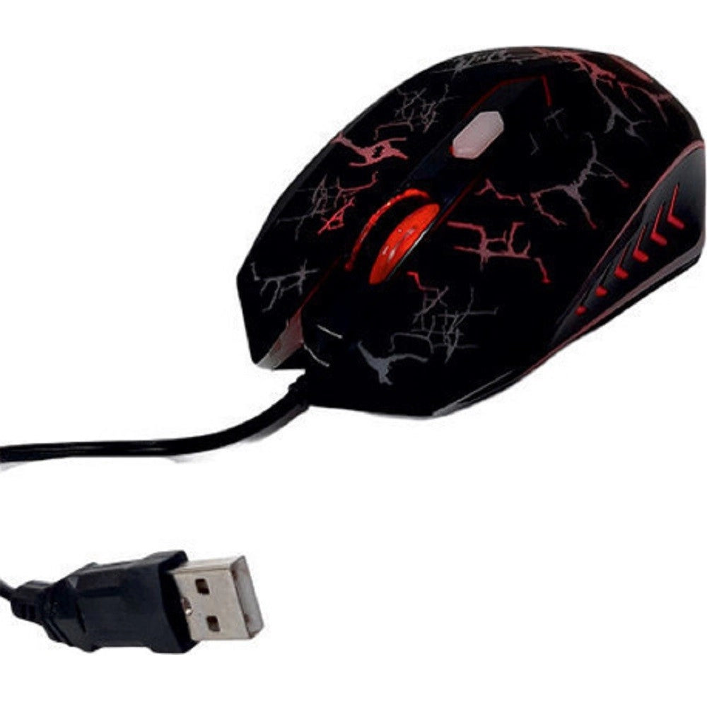 Trade Shop - Mouse Gaming Da Gioco Q-t39 Cablato Usb Led 4200dpi Ad Alte Prestazioni Velocità -