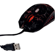 Trade Shop - Mouse Gaming Da Gioco Q-t39 Cablato Usb Led 4200dpi Ad Alte Prestazioni Velocità -