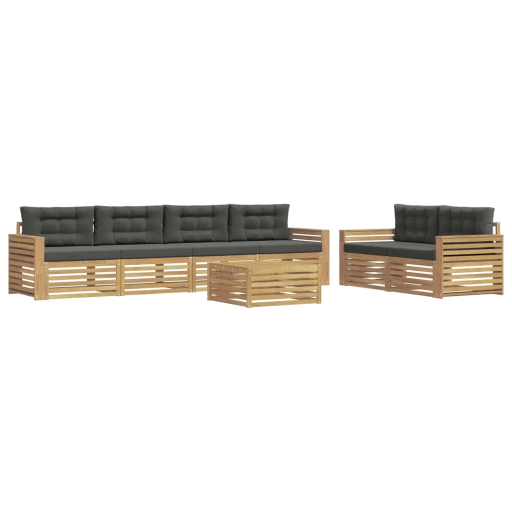 Set di divani da esterno 7 pz Bianco e Antracite 3390092