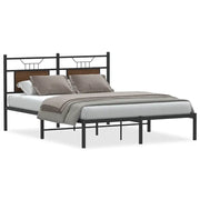 Letto matrimoniale | Letto per adulti | Giroletto senza Materasso Rovere Marrone 137x190 cm Truciolato