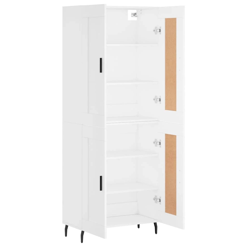 Buffet credenza cassettiera mobiletto mobile contenitore organizer cucina soggiorno salotto alto 69,5 x 34 x 180 cm legno ingegnerizzato bianco 02_0032708