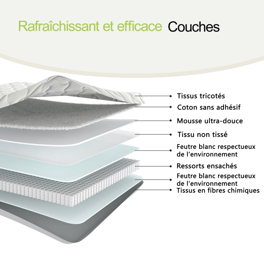 Divano letto imbottito estraibile 90/180 x 190 cm con LED; USB e 2 materassi; grigio chiaro