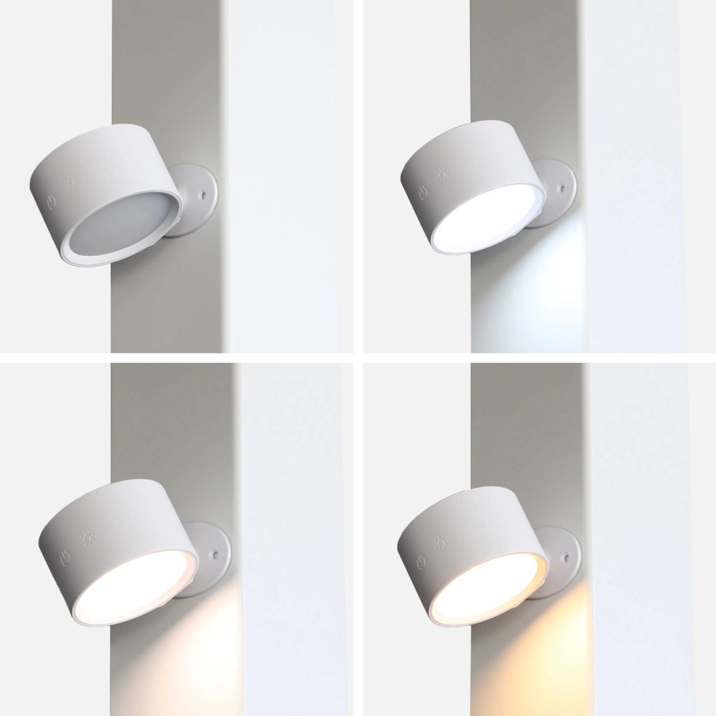Set 2 lampade ricaricabili per pergola, bianco