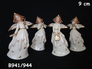 Angelo in porcellana Decoro Addobbo Natalizio Natale 9 cm 4 Modelli