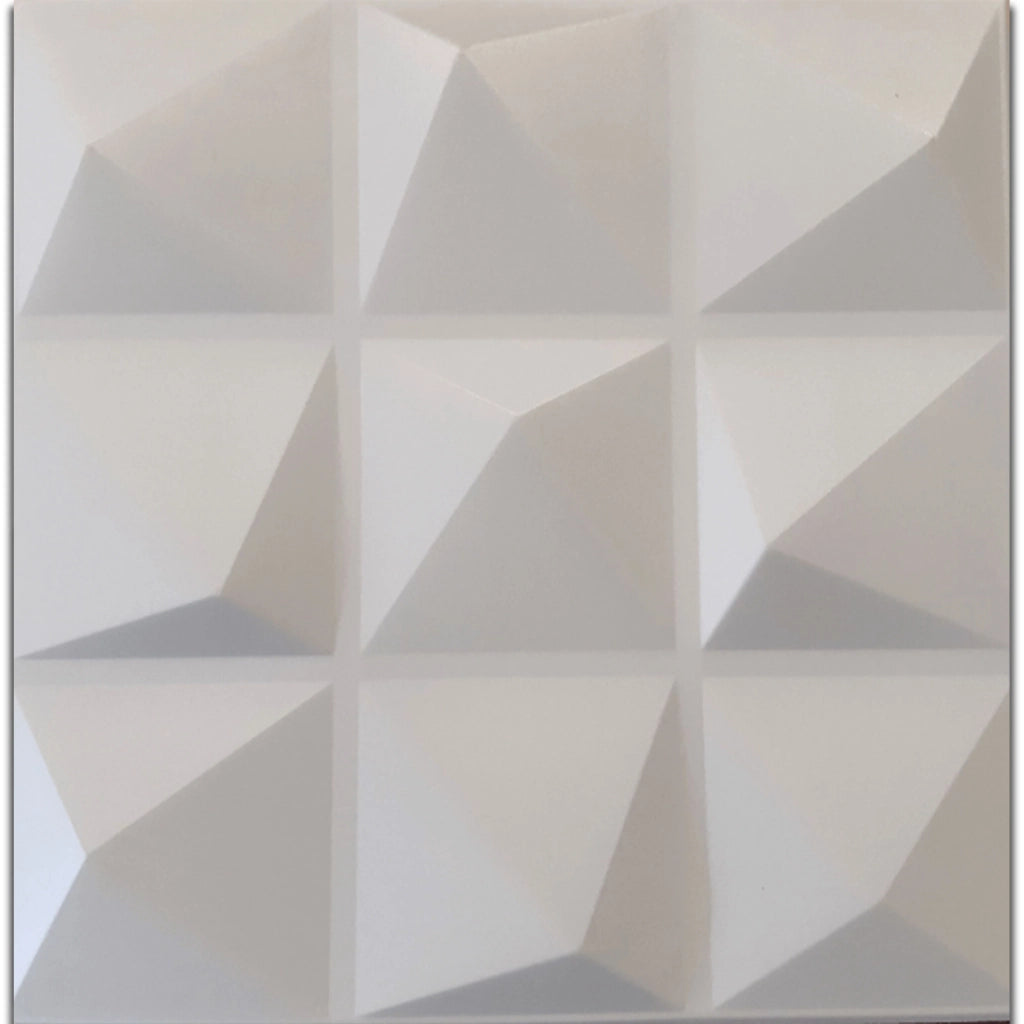10/20mq di Pannelli in XPS (polistirene compatto) 3D a soffitto o Parete 50x50x2cm Bianchi 4 modelli - 10mq di Piramidi