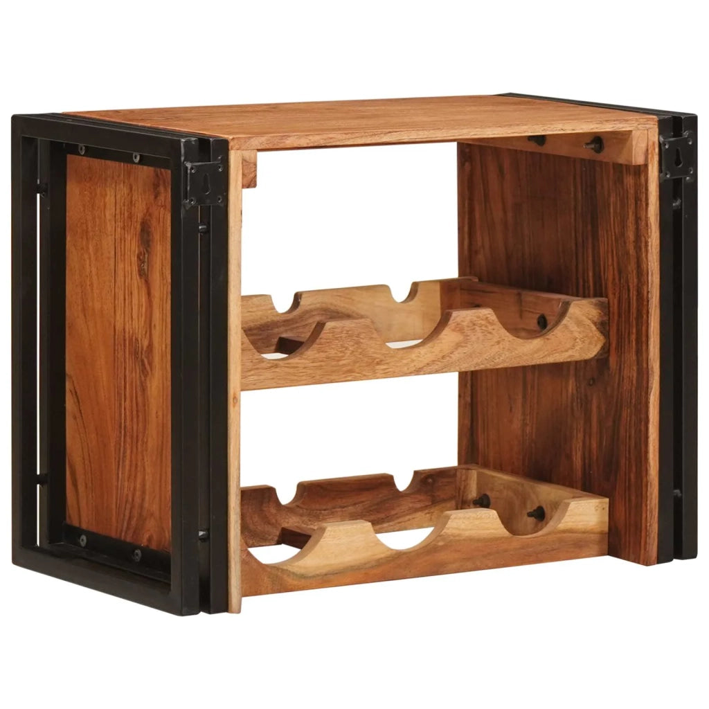 Portabottiglie Marrone 60 x 45 x 33 cm Legno di Acacia Massello