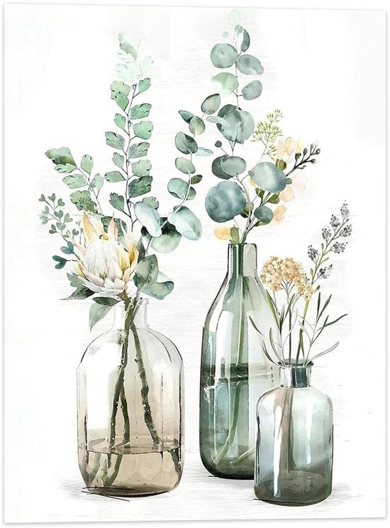 Decorazione per Parete con Diamanti 5D - Fiori - Accessori DIY - Cornice Flessibile - 30 x 40 cm - Diamanti in Acrilico - Dipinto con Diamanti