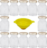 Contenitori per erbe - contenitori per conservazione 150 ml con chiusura argentata - contenitori in vetro a chiusura a vite rotonda - contenitori per conserve - contenitori per conserve con coperchio