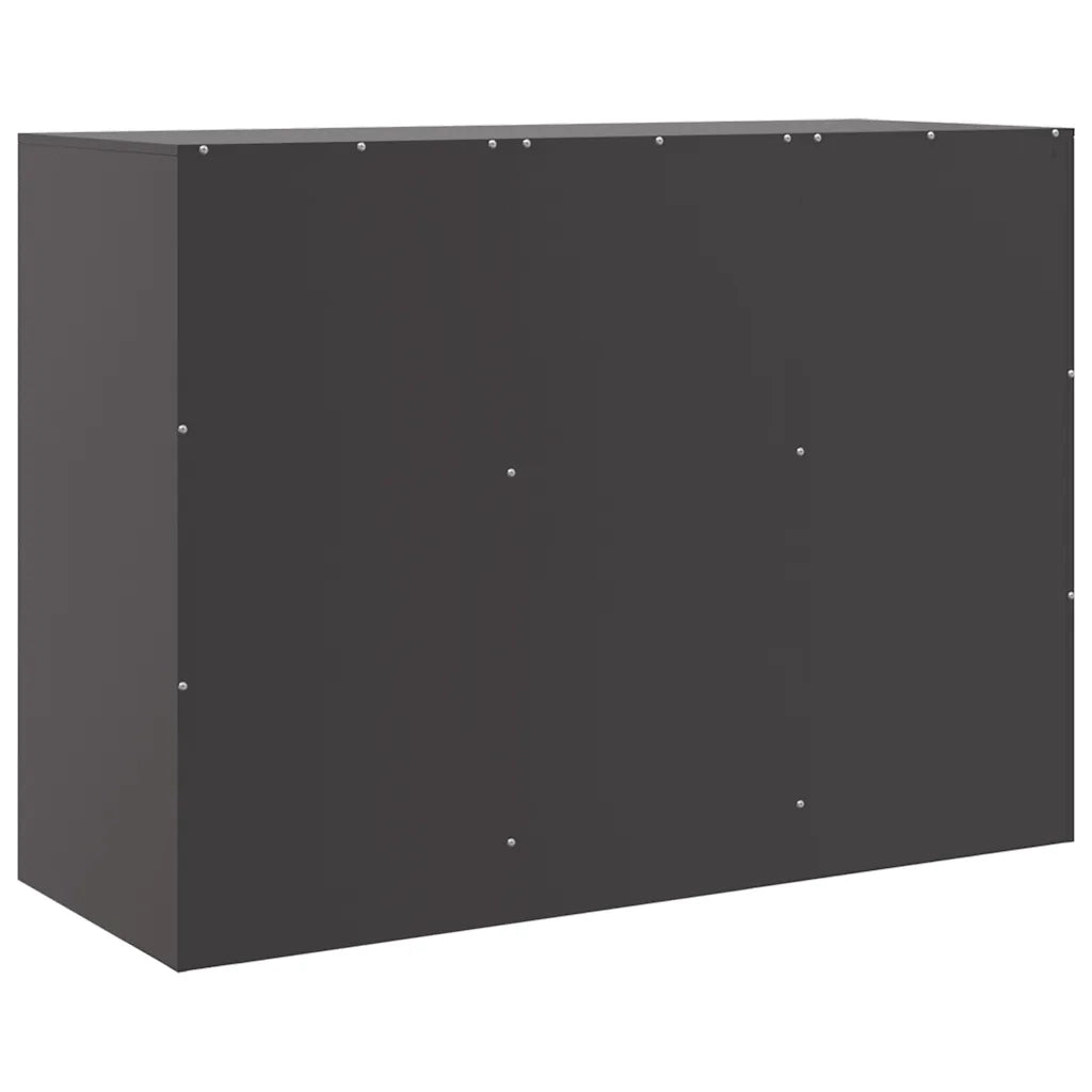 Credenza Nera 99x39x73 cm in Acciaio