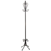 Appendiabiti con portaombrelli in ferro battuto bianco 26x26x178h cm