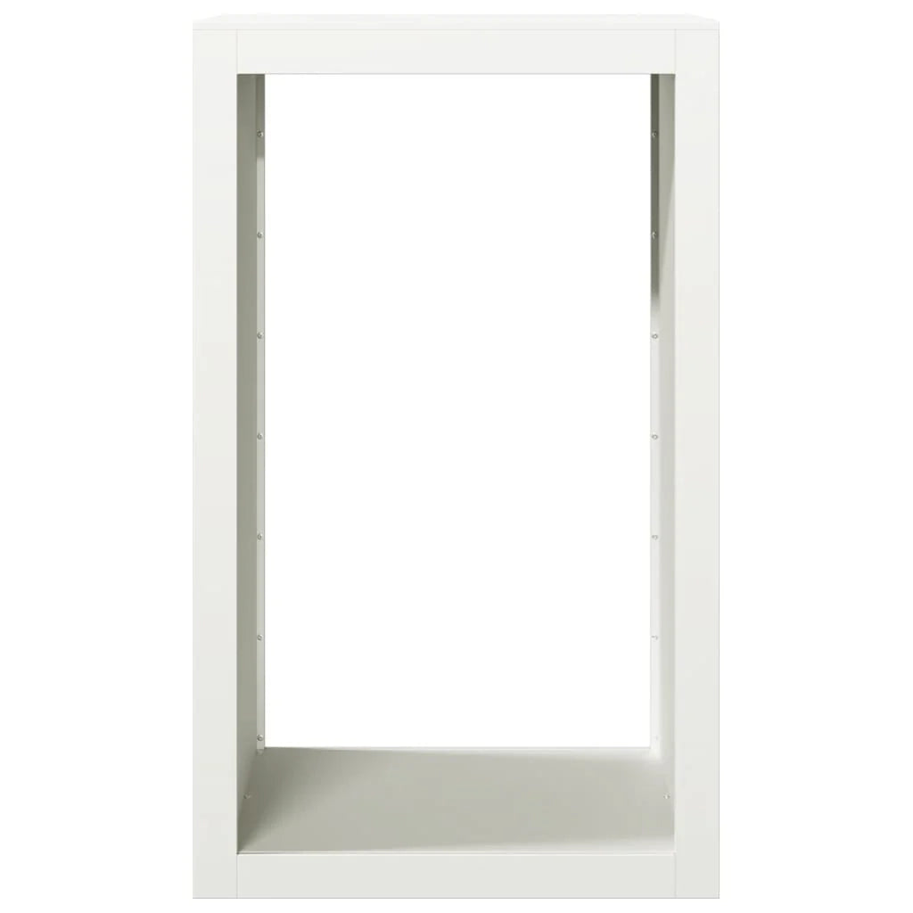 Portalegna 60 x 40 x 100 cm acciaio bianco 02_0043719