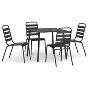 Set da Pranzo da Giardino 5 pz | Set Salotto da Giardino in Acciaio Antracite