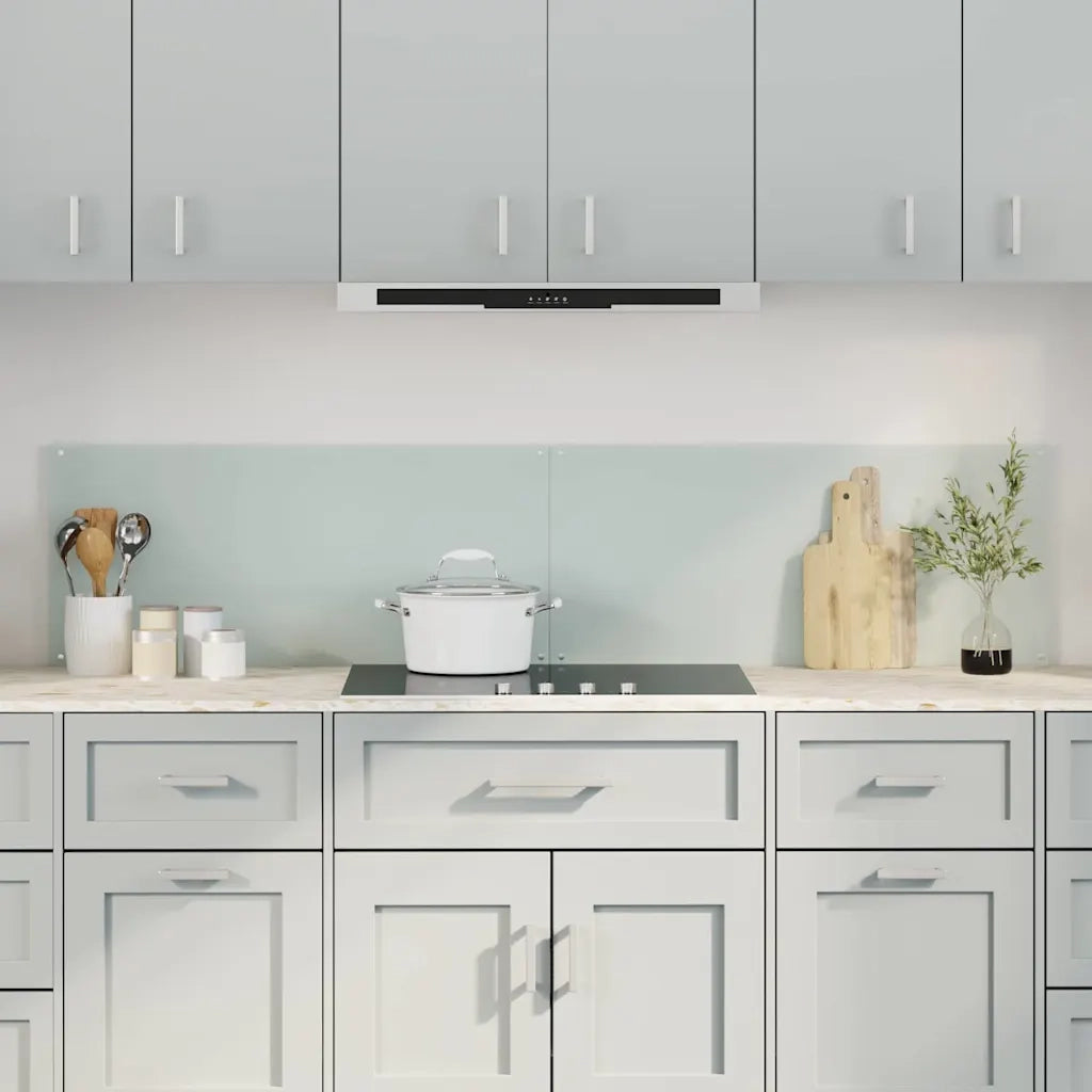 Schienale da cucina 2 pcs Bianco 90 x 40 cm vetro temperato 3415419