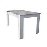 Tavolo Pepper Bianco e Grigio Effetto Cemento - Dimensioni: cm 138 x 80 x 75 h