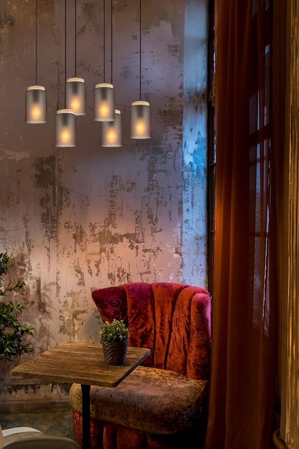 Lampada APP1813-6CP Frosted Grey