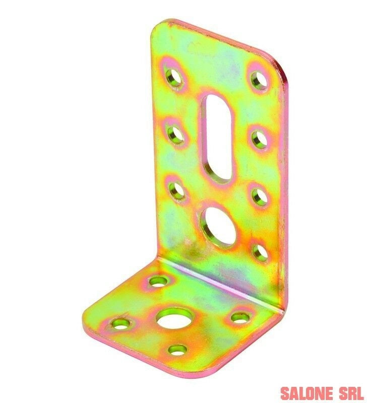 PIASTRA ACCIAIO ANGOLARE 10PZ. REGOLABILE PER FISSAGGIO TRAVI LEGNO 90X45X50